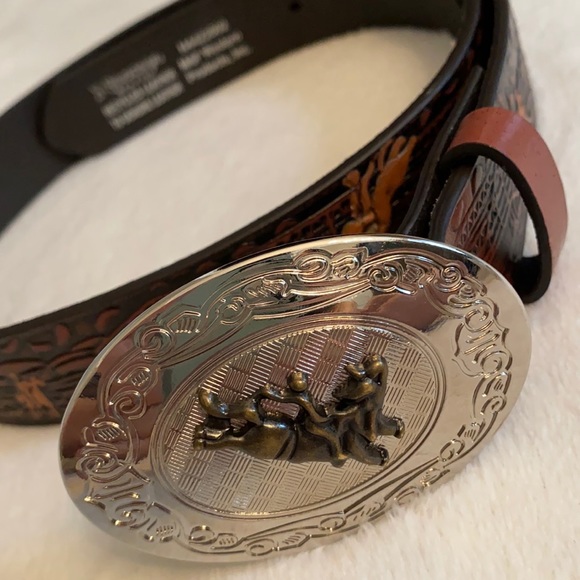 Nocona | Rodeo Printed Brown Leather Belt